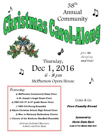 McPherson County’s 38th Annual Carol-Along