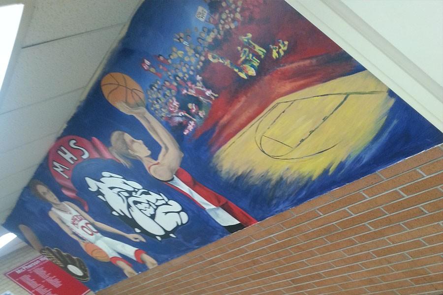 One part of the mural at school