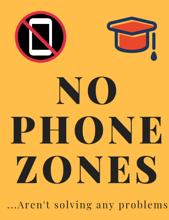 Flyer advocating for the removal of No Phone Zones at MHS