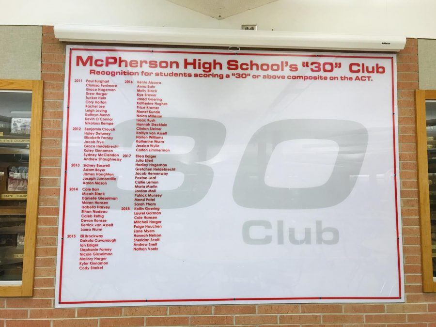 McPherson+High+School+recognizing+the+students+that+have+scored+a+30+or+above+on+their+ACT.