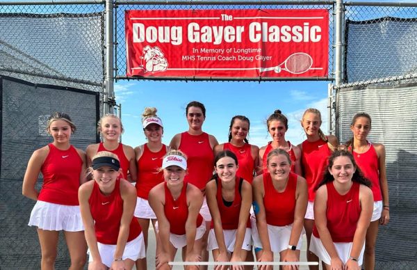 The Varsity girls tennis at the Doug Gayer Classic Tournament