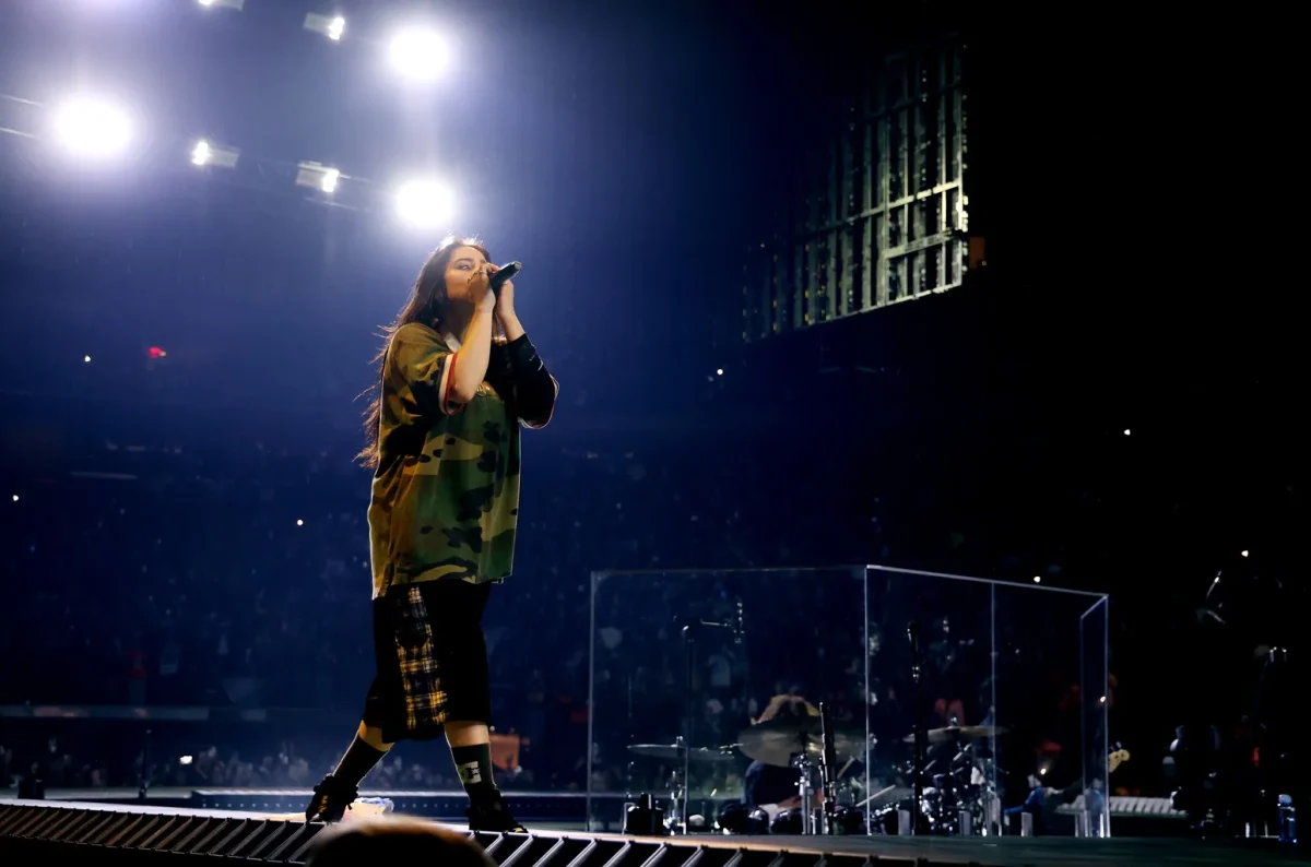 Eilish performing in Madison Square Garden, NYC.