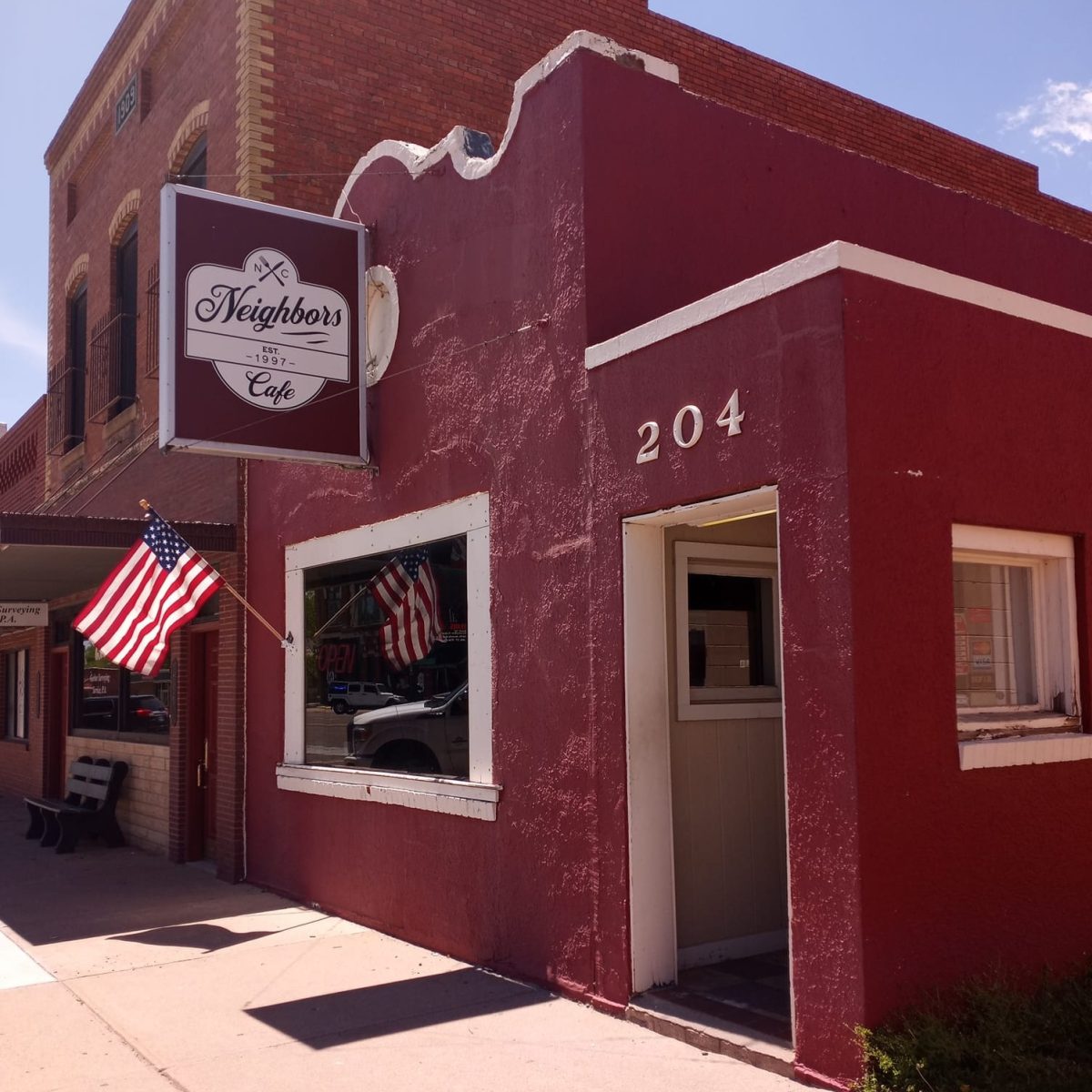 Photo of Neighbors Cafe, located on Main Street in McPherson, KS.