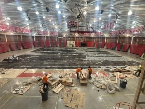 Roundhouse construction disrupts school activities